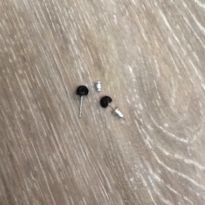 FAKE Black Jewel Stud Earings